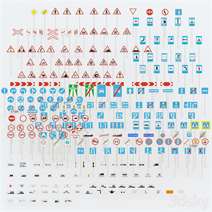 More than 250 road signs