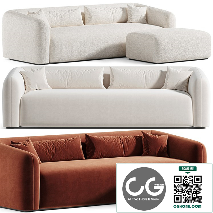 Mitchell sofa with ottoman