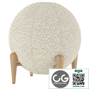 Shearling Ball Stool by Global Views
