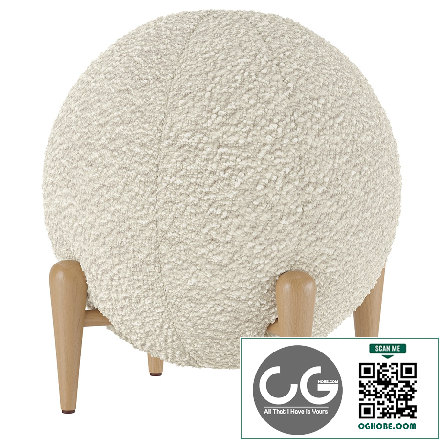 Shearling Ball Stool by Global Views