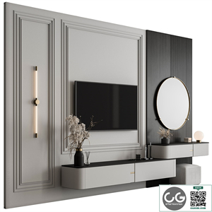 TV Wall Black and White - Set 124