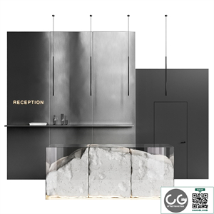 Reception desk natural rock 3