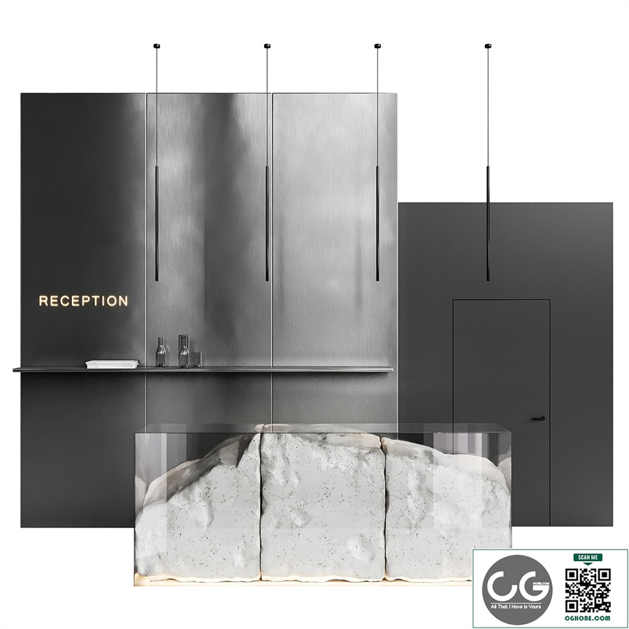 Reception desk natural rock 3