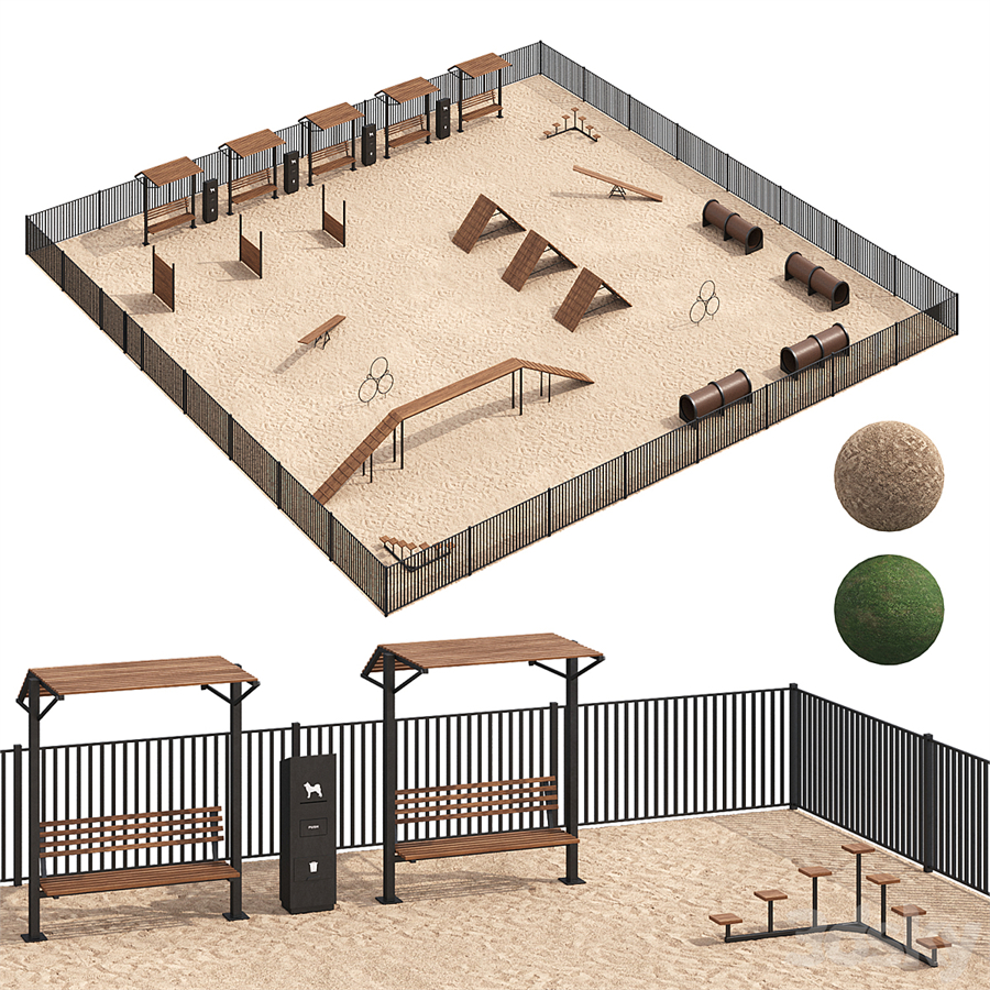 Dog walking area