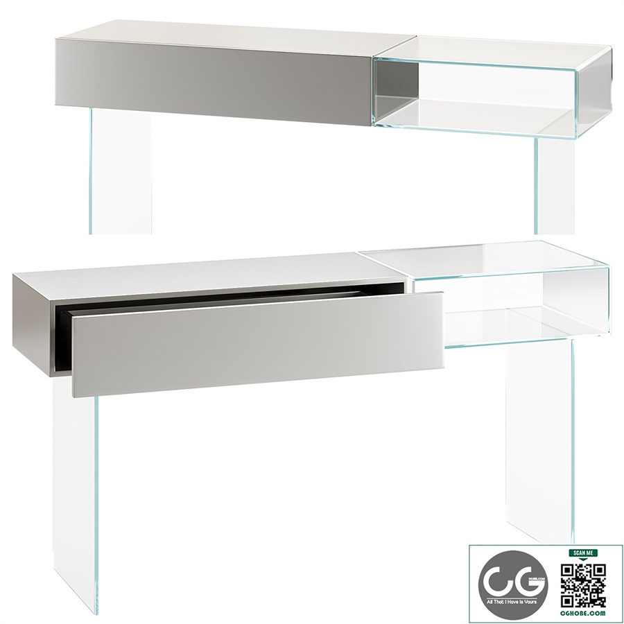 36e8 Glass Console - 1365 - Lago
