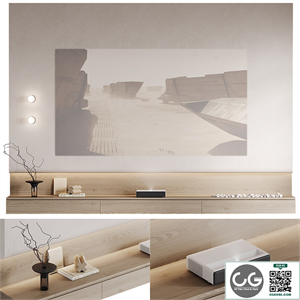 TV wall with Xiaomi laser projector