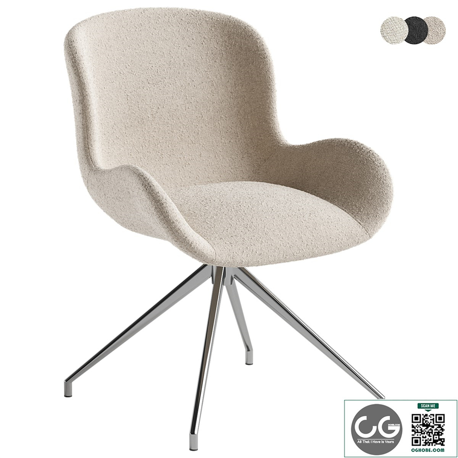 Dining chair made of boucle fabric Asyar