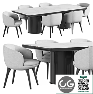 Minotti dining table Brady and chair Raphael