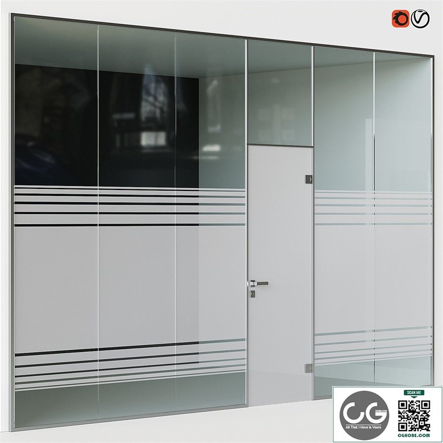 Glass office partitions Doors