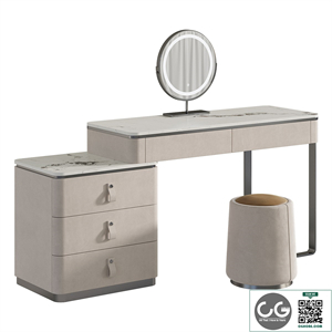Lalume dressing table with makeup mirror