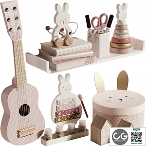 Jabadabado Bunny Wooden Toys, Decoration and Storage for kids