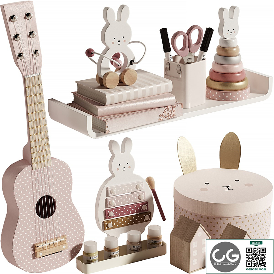 Jabadabado Bunny Wooden Toys, Decoration and Storage for kids