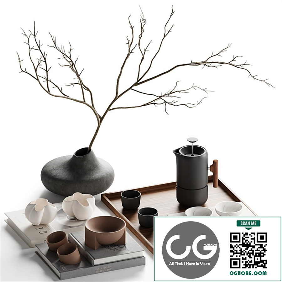 Japandi decorative set
