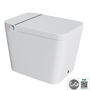 One-Piece White Square Intelligent Smart Toilet