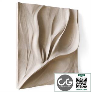 Wall sculpture with plant pattern
