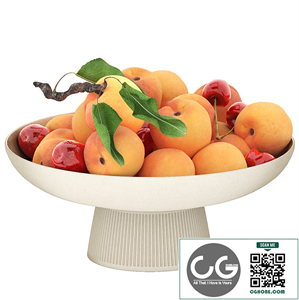 bowl of apricots and cherries