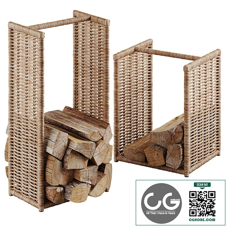 Rattan Log Basket