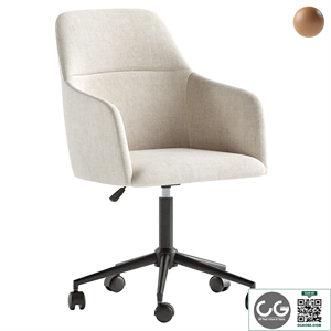 Asher Upholstered Swivel Desk Chair