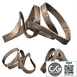 Metal 18 Loopy Table Object Brass Antique