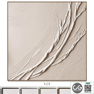 Plaster two square photo frames 191