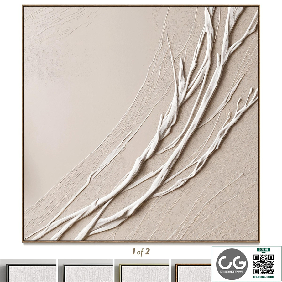 Plaster two square photo frames 191