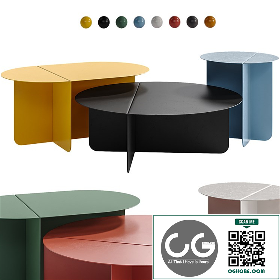 Coffee tables Color by Bas Vellekoop