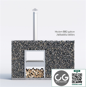 Modern BBQ gabion