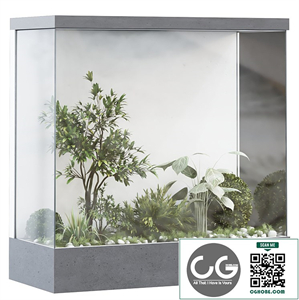vertical plant in box greenwall and partition set 369