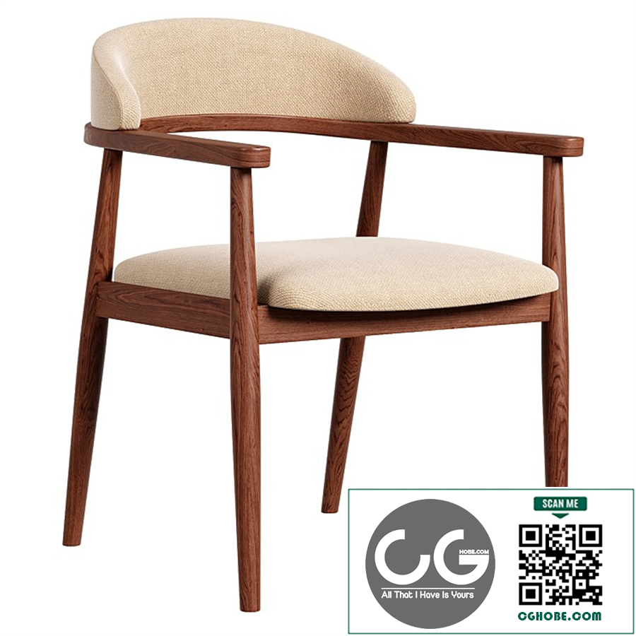Modrest Cohen Walnut Dining Chair