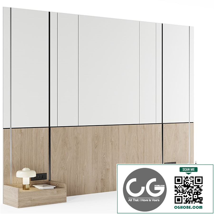 Headboard Wall Panel Composition 04
