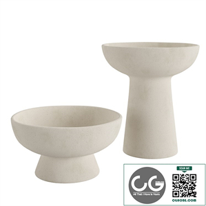 Modern Ceramic Footed Bowl