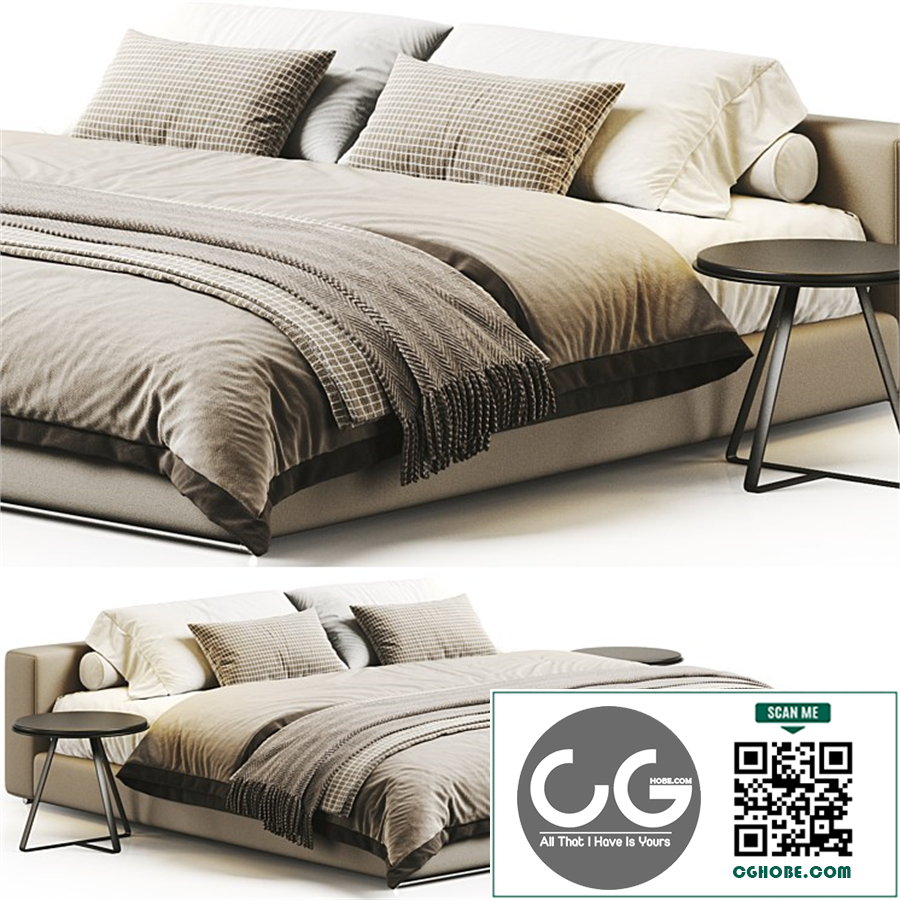 Flexform Groundpiece Bed