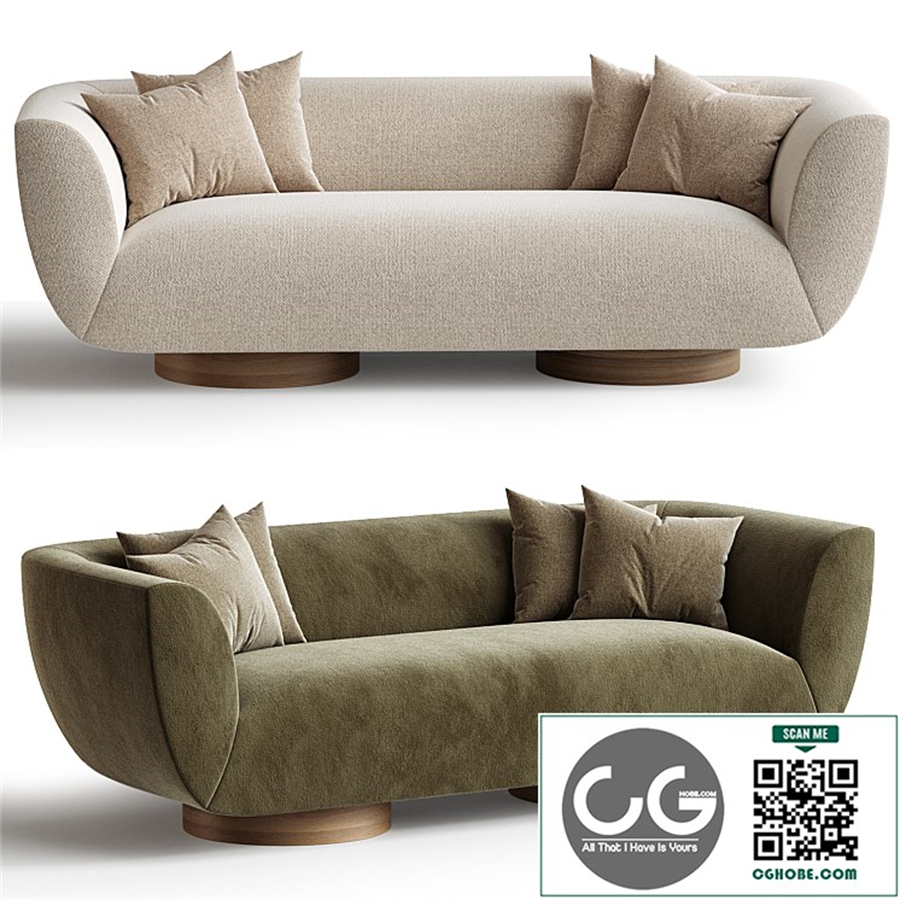 Harlyn Curved Pedestal Sofa
