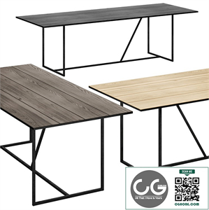 Mesa Nero Oak Table By Heerenhuis