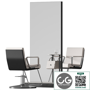 Double hairdresser's workstation