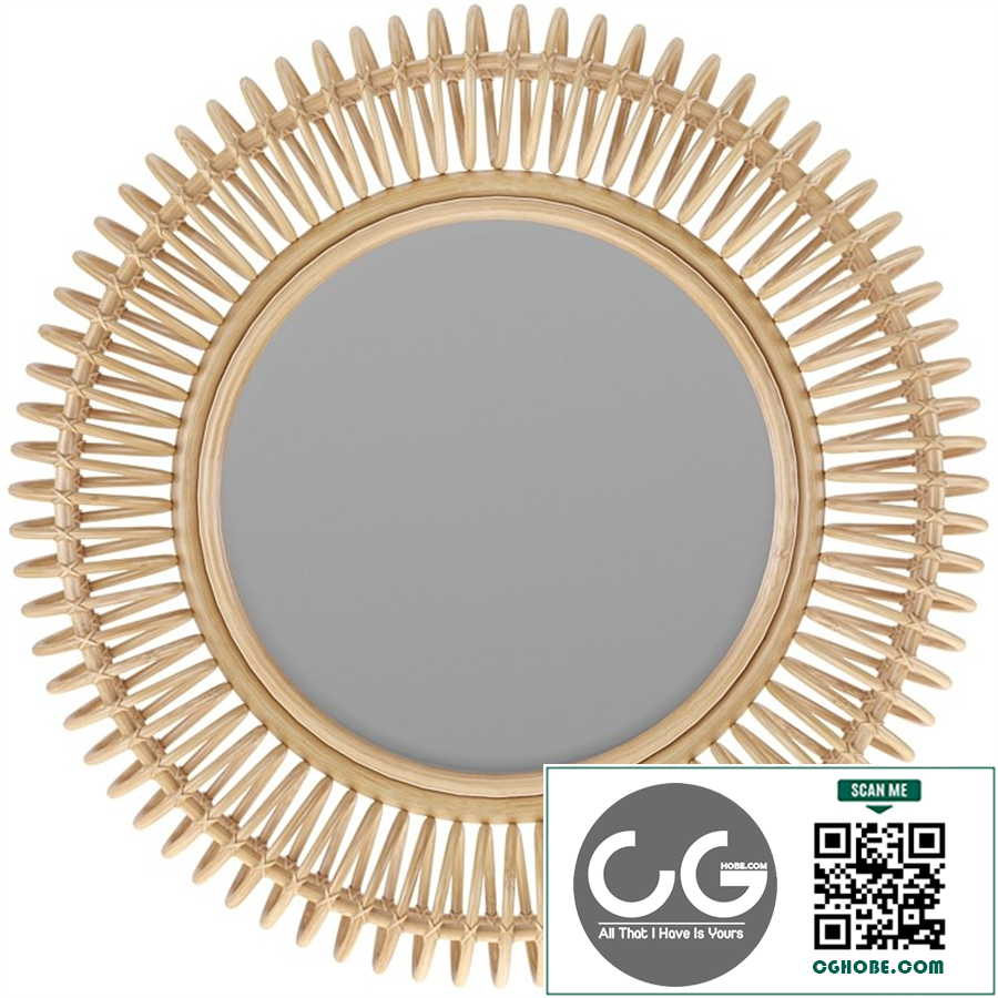 Rattan Mirror