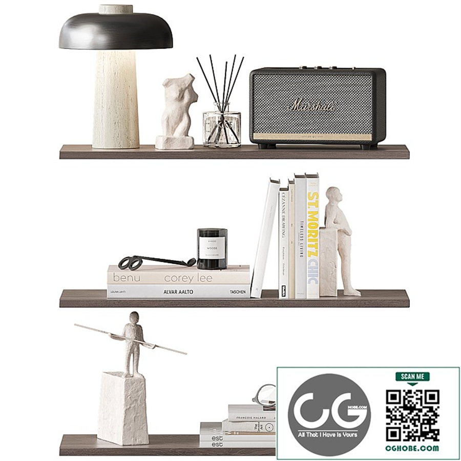  shelves with decor