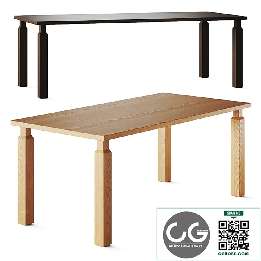 CB2 Daybreak Rectangular Wood Dining Tables