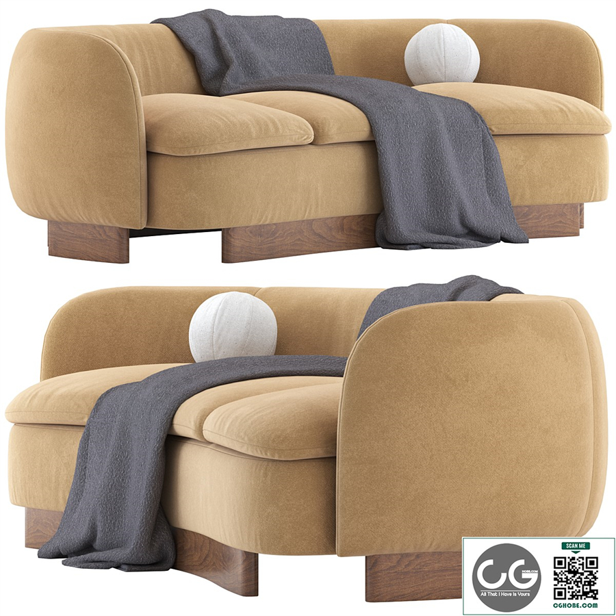 CB2 Muir Curved Sofa