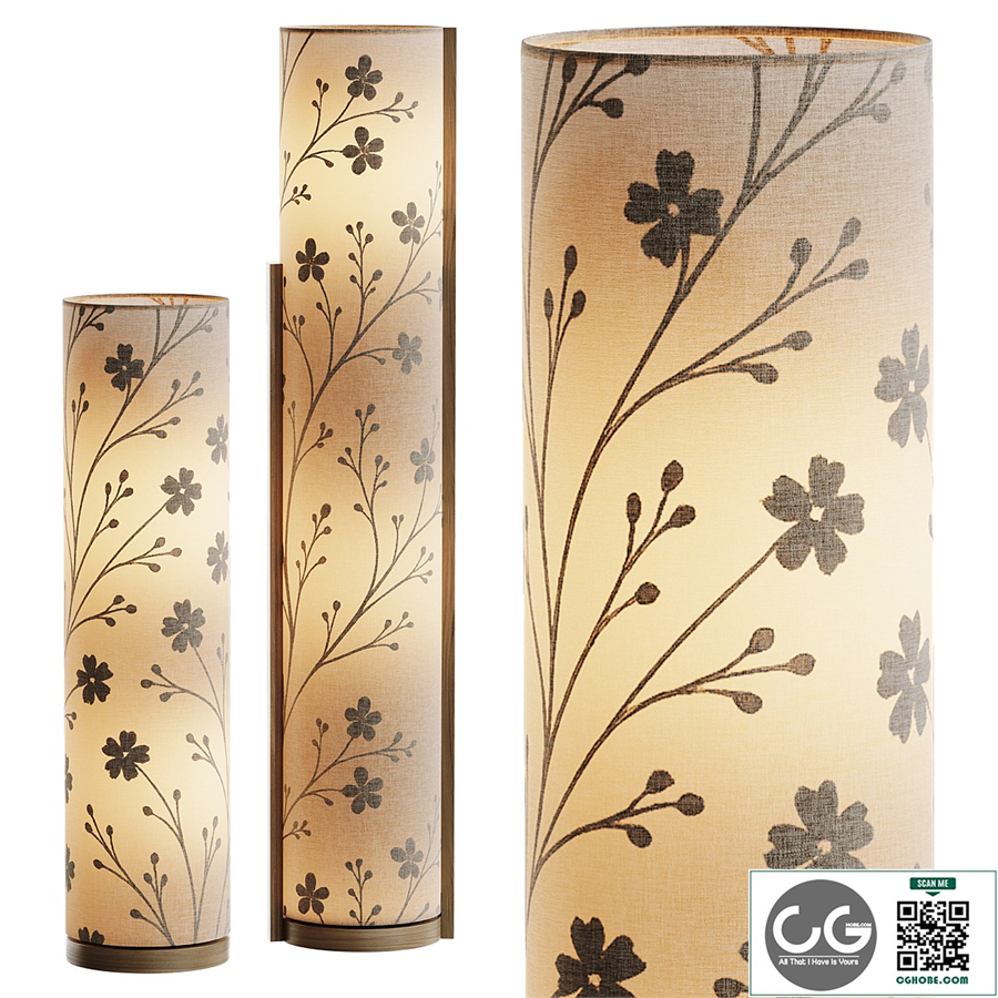 Japandi style elegant floor lamps