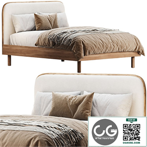Miles Wood Upholstered Bed by Westelm
