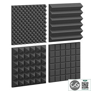 Acoustic foam wall panels