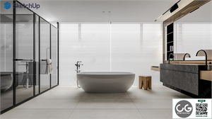 Modern bathroom SU model 