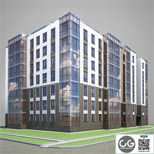 Apartment brick building