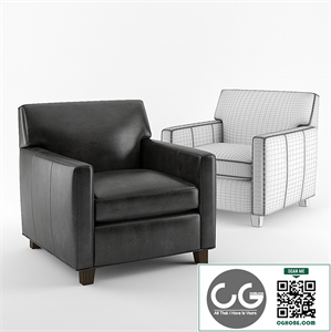 Crate & Barrel / Lennox Leather Chair