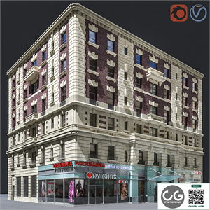 New York old building facade