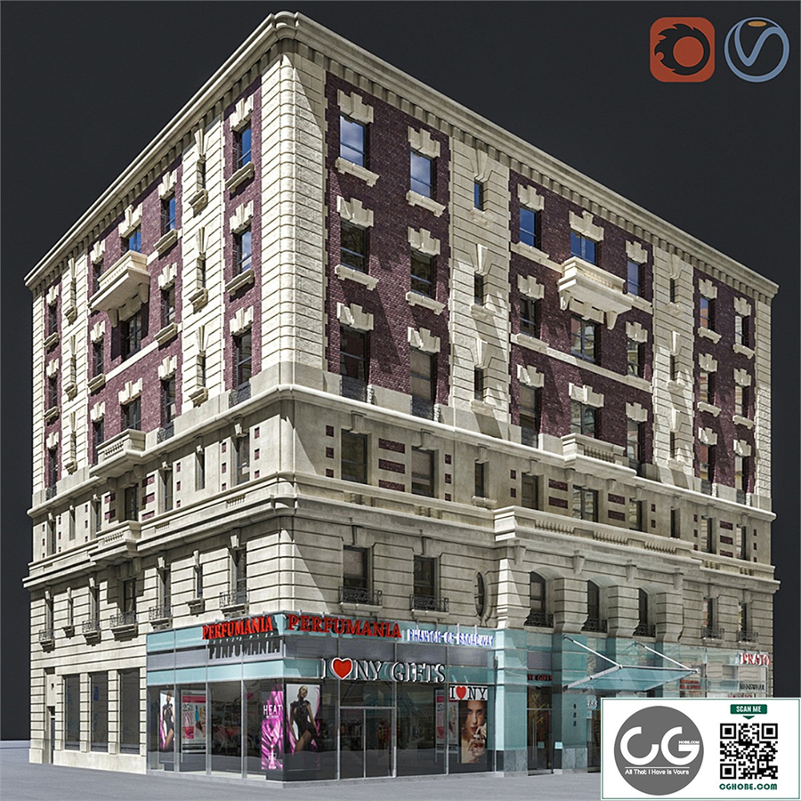 New York old building facade