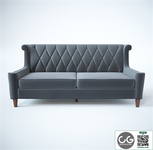 Armen Living Barrister Gray Velvet Sofa
