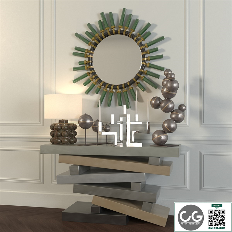 Decorative set in eclectic style