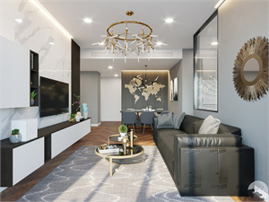 3D Model of Apartment Interior For Free Download By Minh Quang